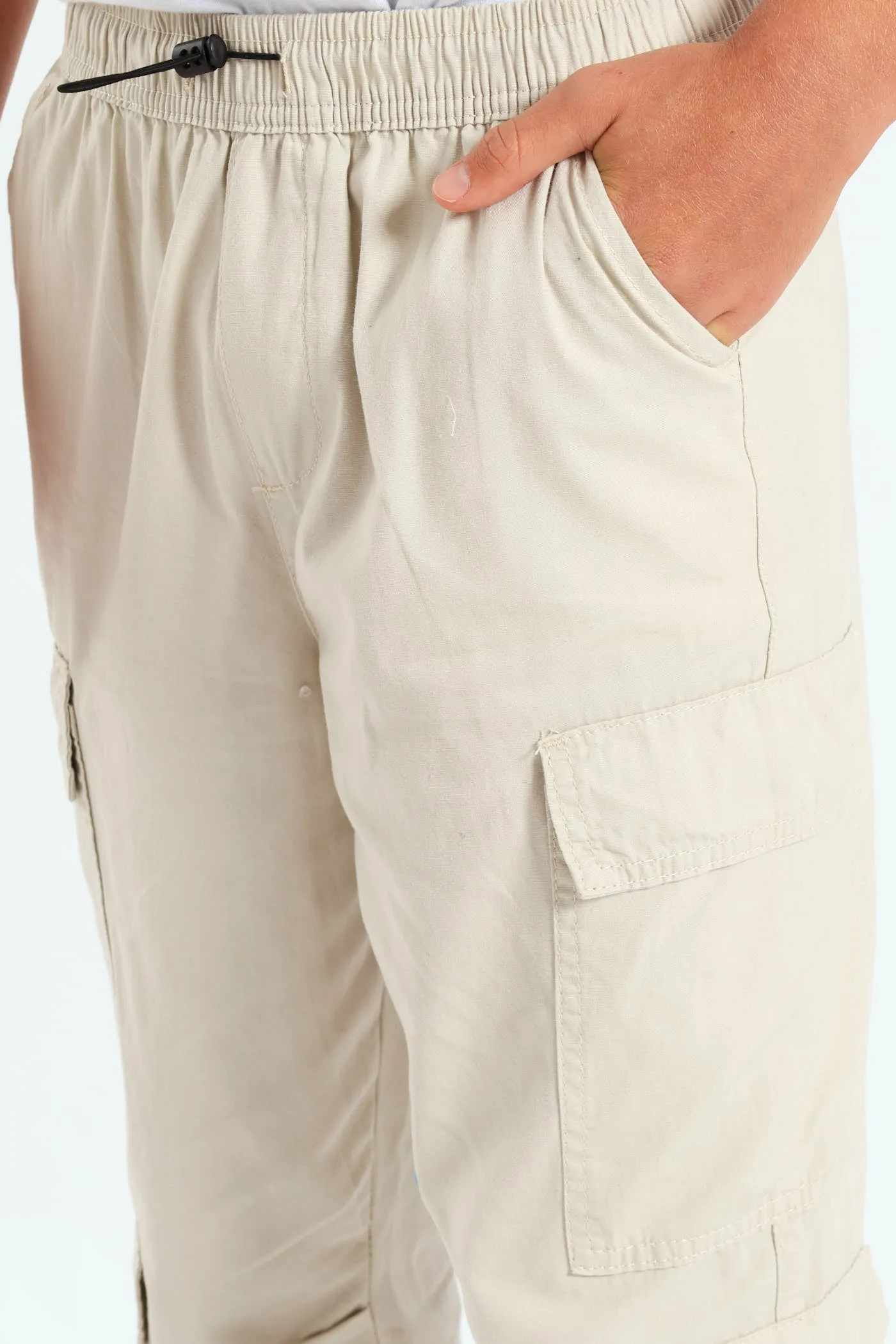 Boys Multi Pocket Cargo Pants - Stone sold by Edgars product image thumbnail 4