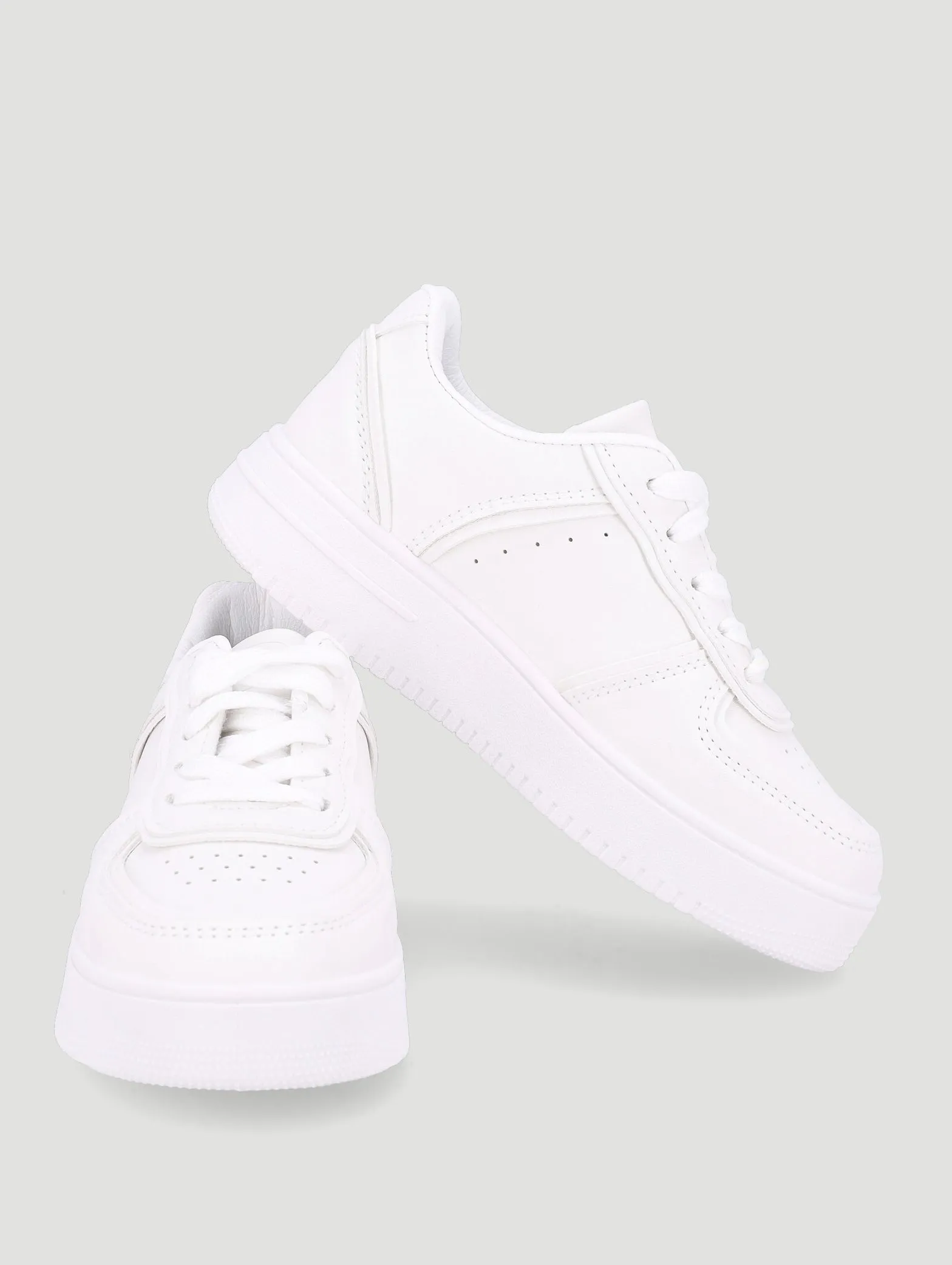 Girls Addison Mono Sneaker - White sold by Edgars