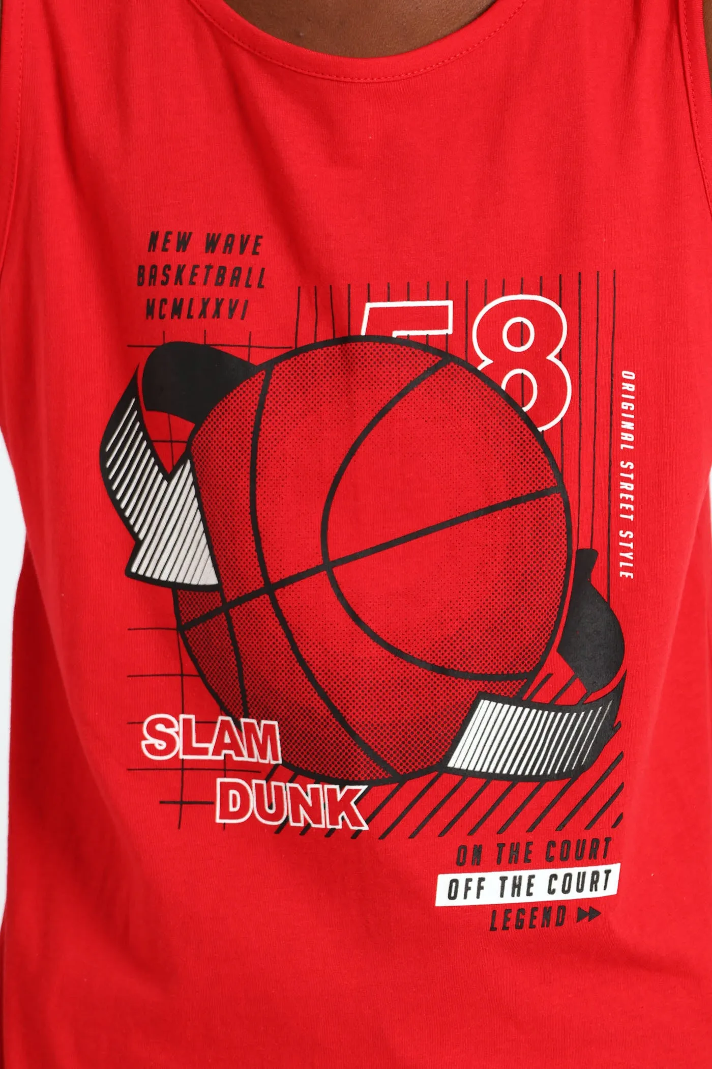 Boys Basketball Vest - Red sold by Edgars product image thumbnail 4