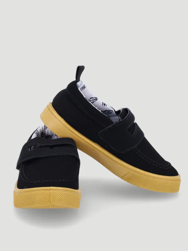 Pre-Boys Velcro Slip On Sneaker - Black sold by Edgars