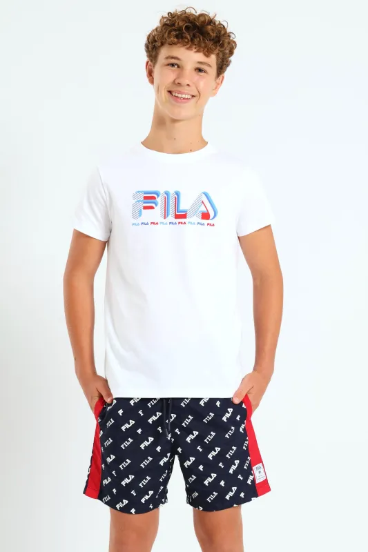 Boys Everett T-Shirt - White sold by Edgars