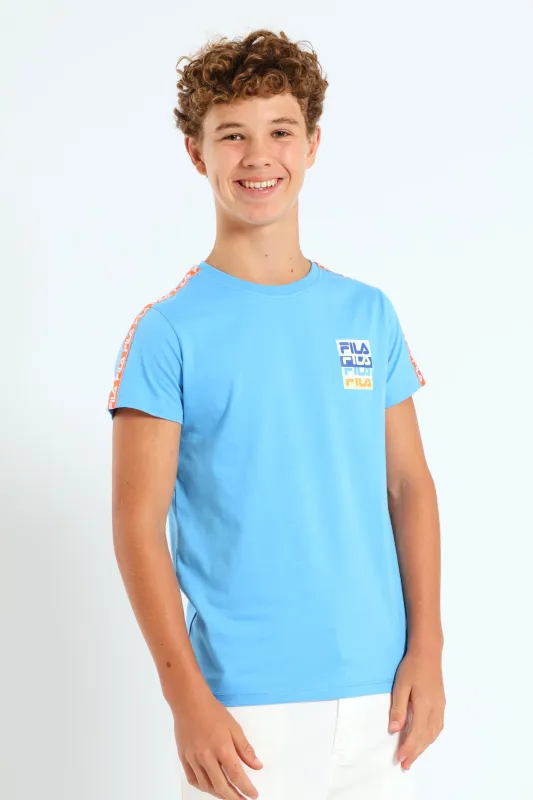 Boys Logan T-Shirt - Blue sold by Edgars