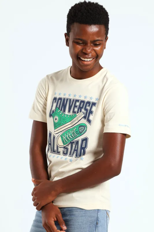 Boys Sneaker Arch Tee - Natural sold by Edgars