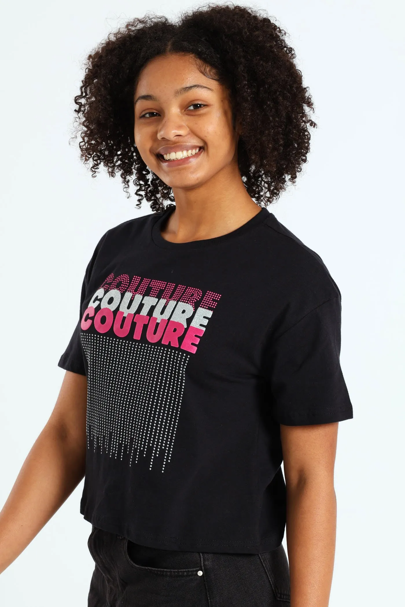 Girls Boxy Couture Tee - Black sold by Edgars product image thumbnail 2