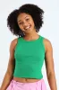 Girls Basic Rib Vest - Green sold by Edgars