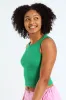 Girls Basic Rib Vest - Green sold by Edgars