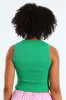 Girls Basic Rib Vest - Green sold by Edgars