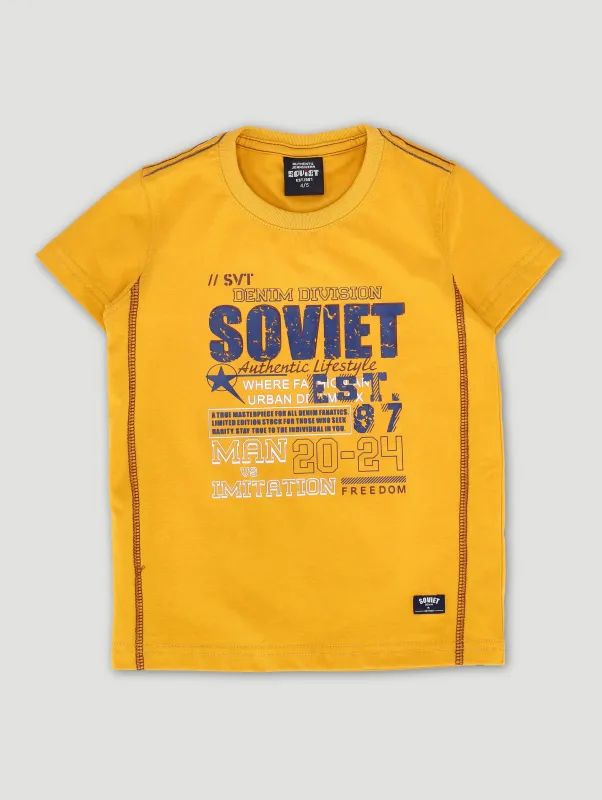Pre-Boys Primal Tee - Mustard sold by Edgars