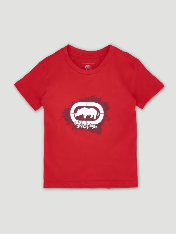 Pre-Boys Tonal Tee - Red sold by Edgars