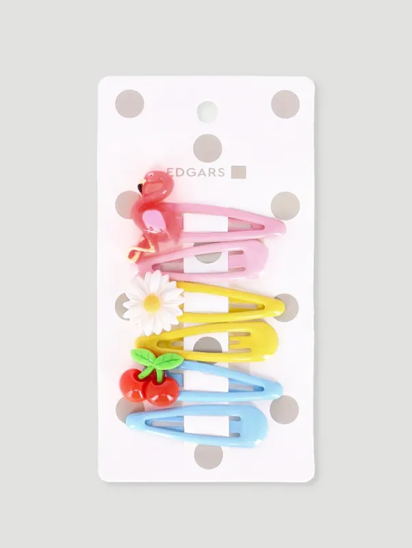 Pre-Girls 6 Pack Novelty Summer Hair Clips - Multi sold by Edgars