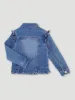 Pre-Girls Frill Denim Jacket - Mid Blue sold by Edgars