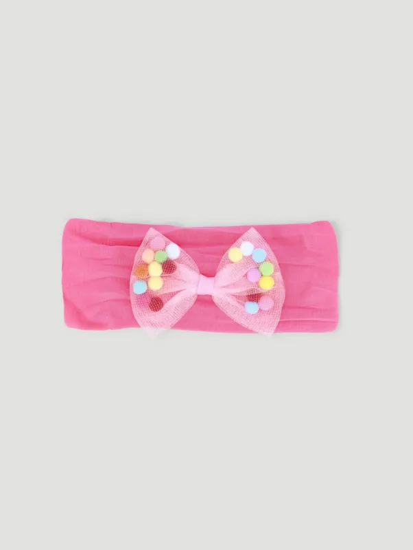 Pre-Girls Multi-Coloured Mini Pompom Headband - Pink sold by Edgars