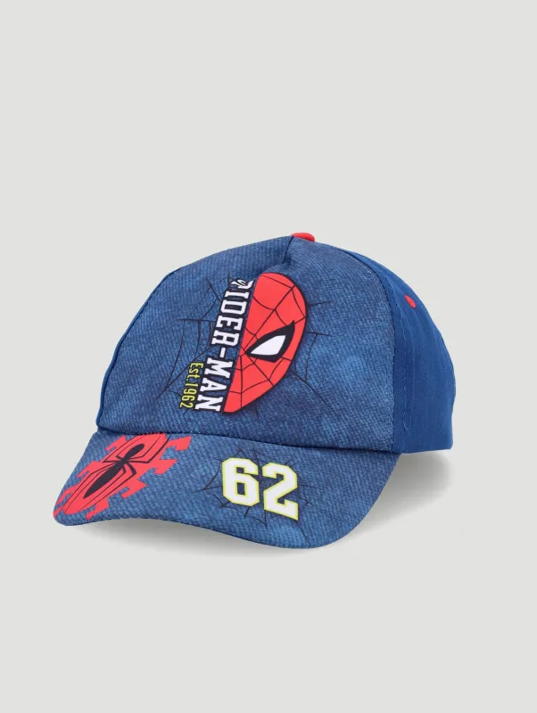 Pre-Boys Spiderman Peak Cap - Blue sold by Edgars