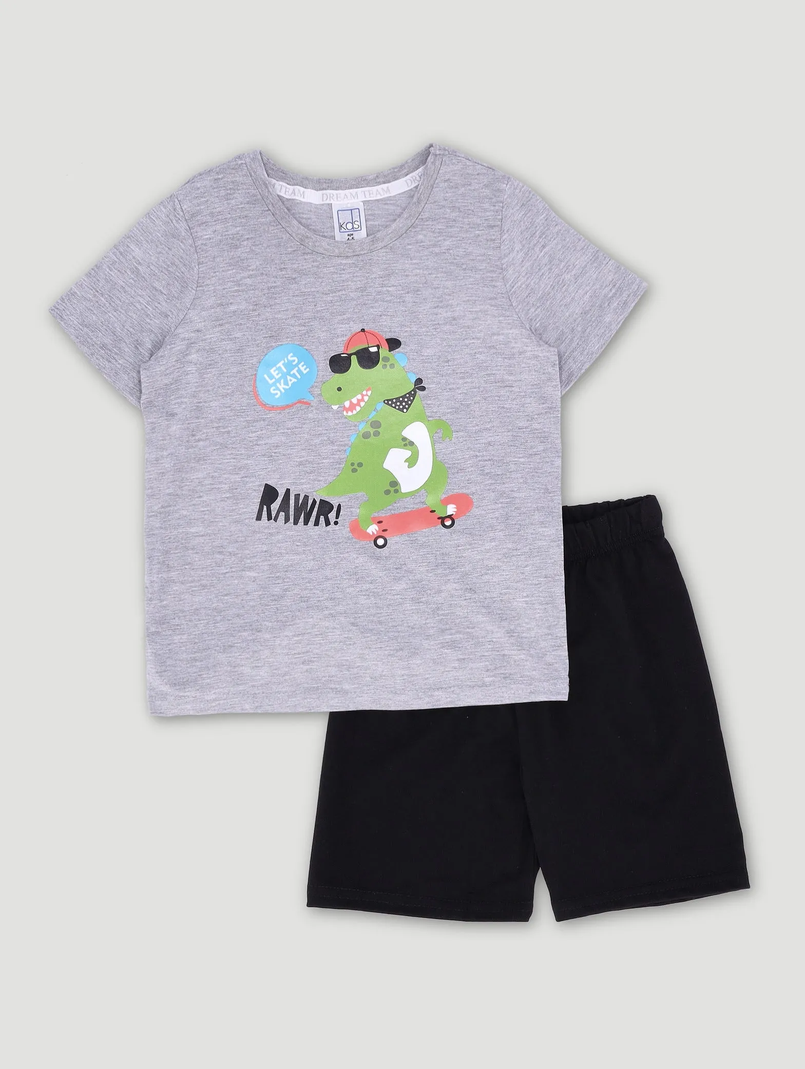 Pre-Boys Dino Skate Sleep Set - Black sold by Edgars