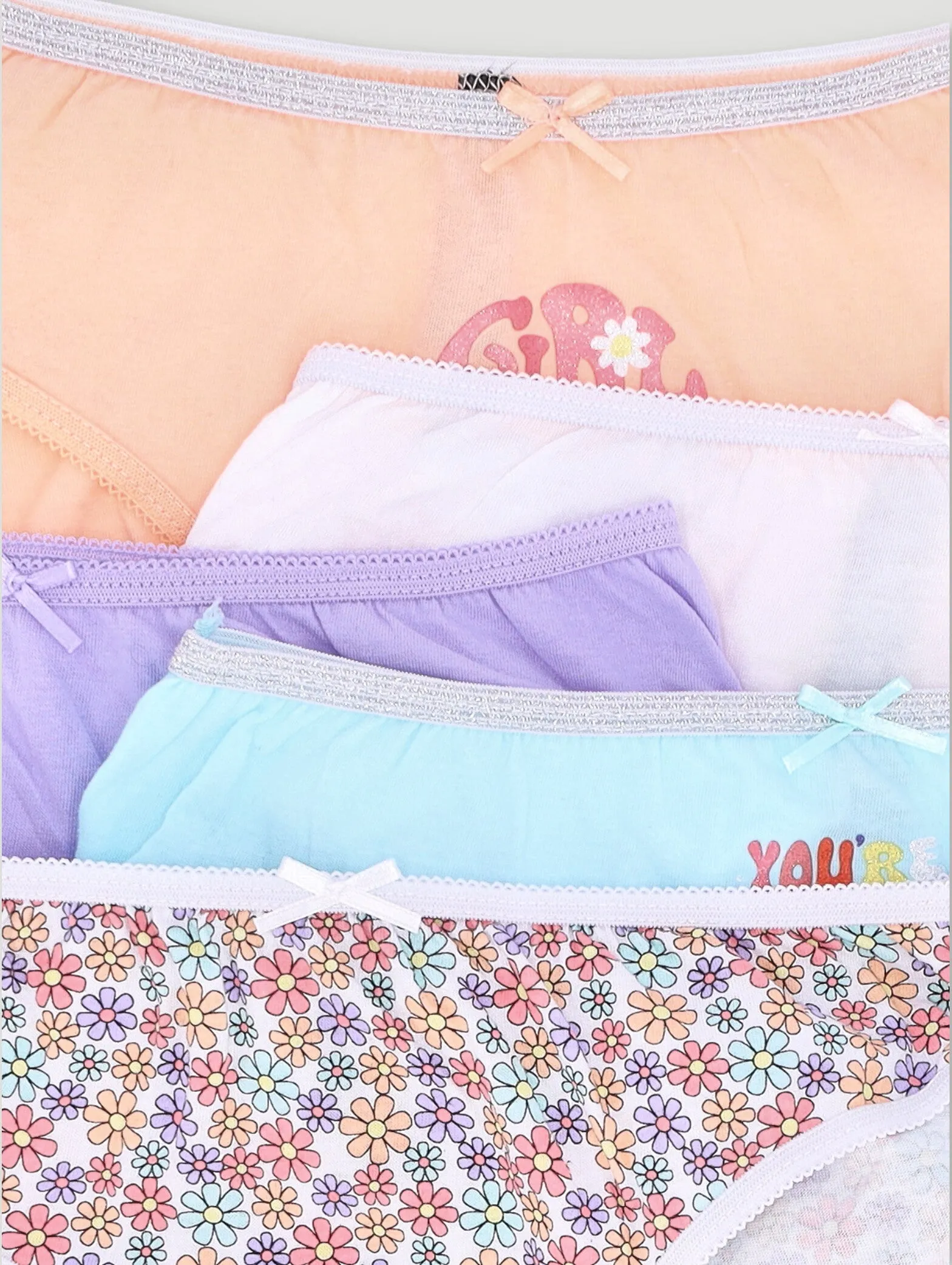 Girls 5 Pack Groovy Flowers Panties - Aqua sold by Edgars product image thumbnail 2
