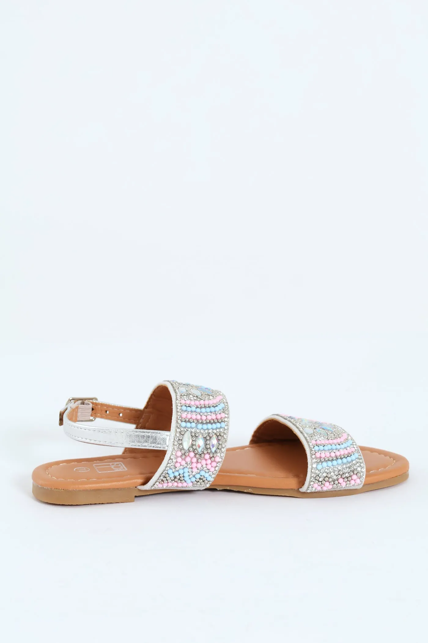 Pre-Girls Beaded Sandal - Silver sold by Edgars product image thumbnail 3