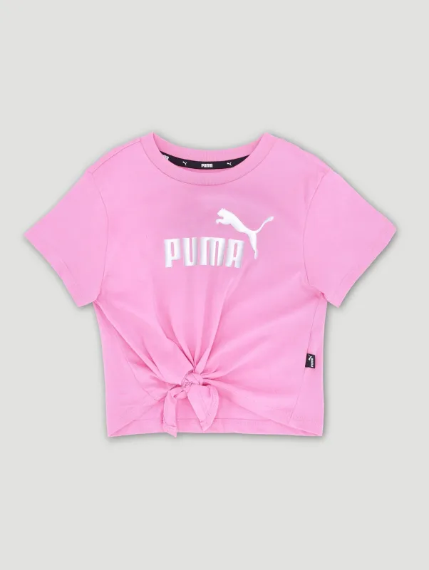 Pre-Girls Logo Knotted Tee - Mauve sold by Edgars