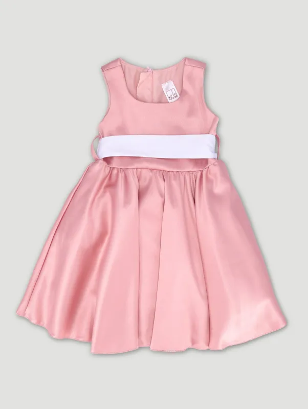 Pre-Girls Satin Occasion Wear Dress - Pink sold by Edgars