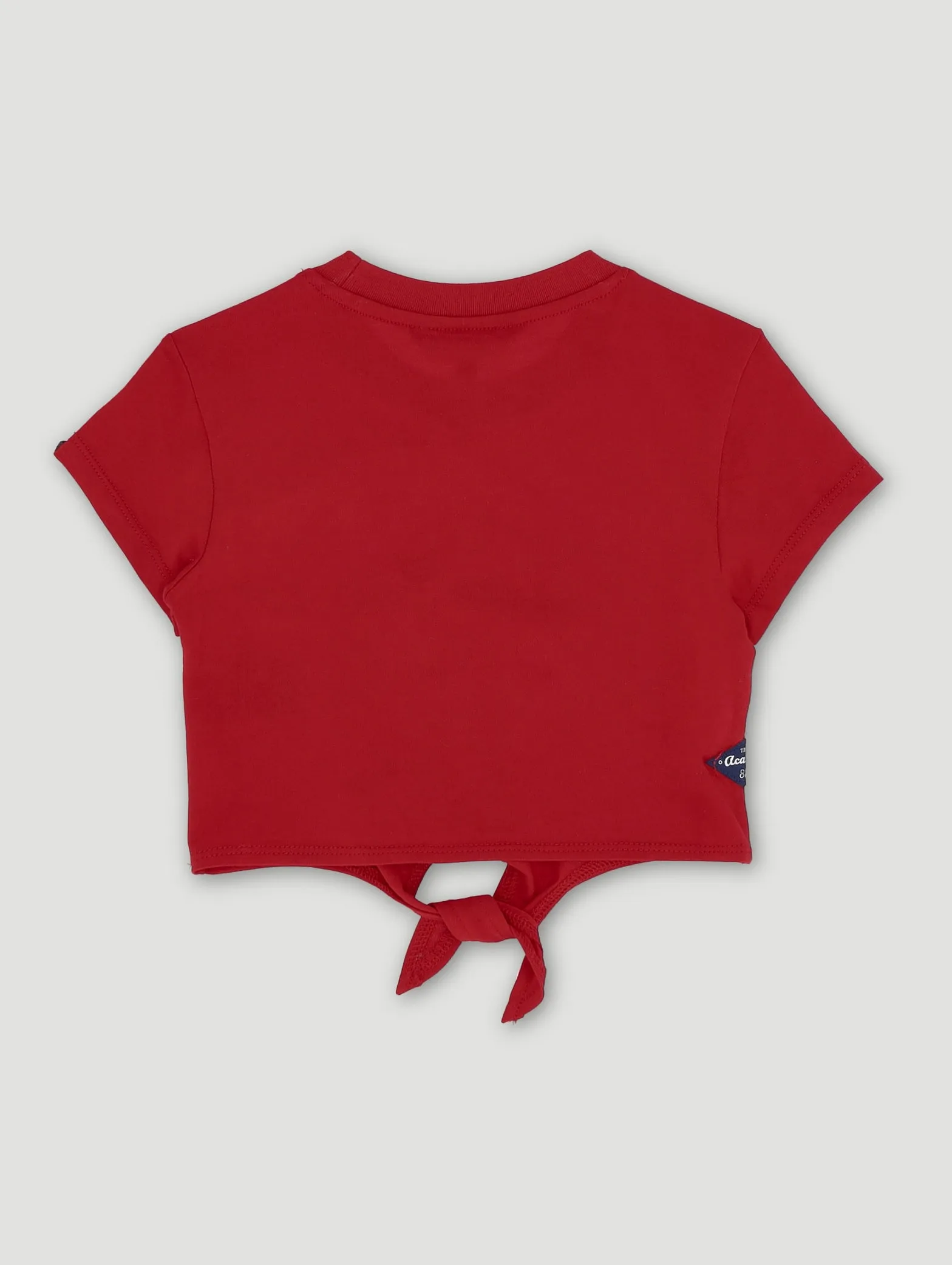 Girls HD Printed Side Ruched Tie Up Crew Tee - Red sold by Edgars product image thumbnail 2