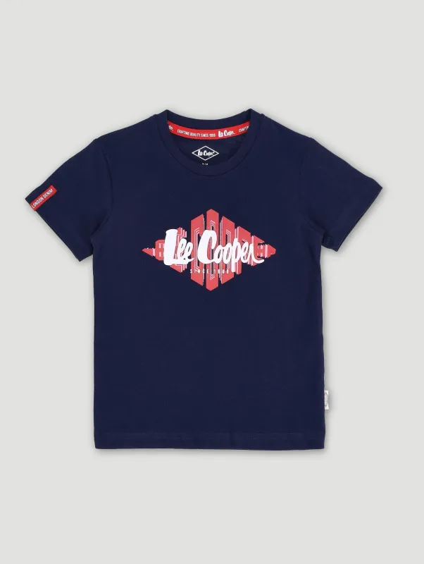 Pre-Boys Bastain T-Shirt - Navy sold by Edgars