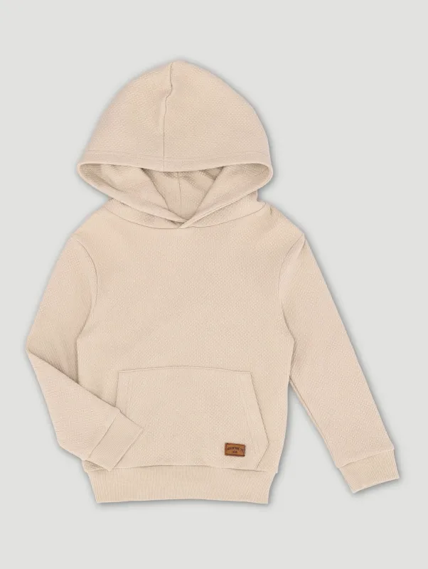 Pre-Boys Textured Fleece Top - Stone sold by Edgars