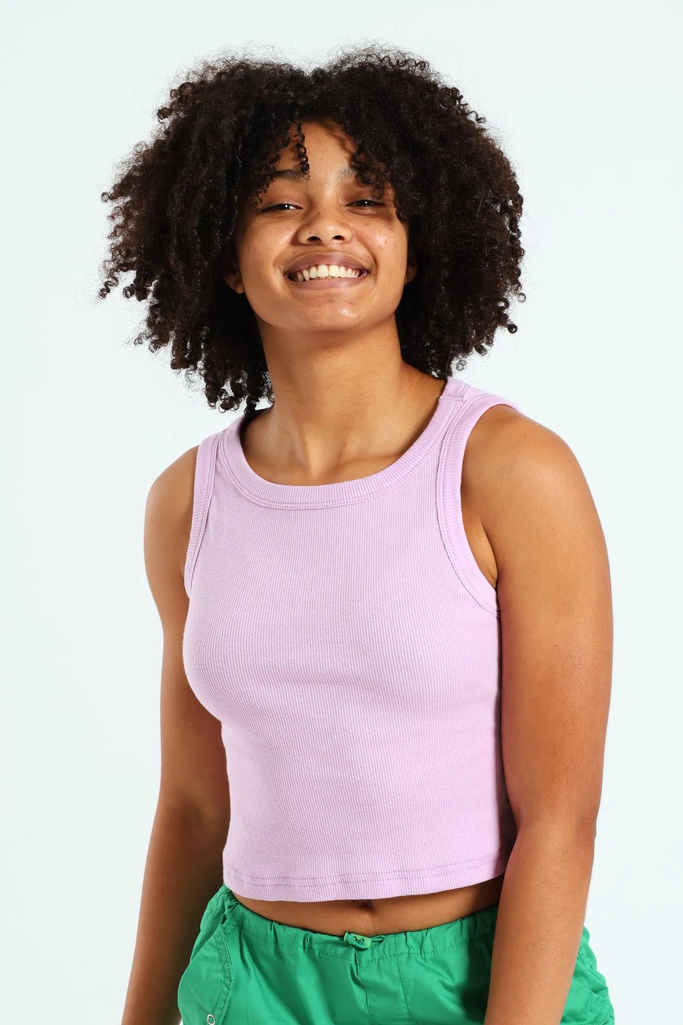 Girls Basic Rib Vest - Lilac sold by Edgars