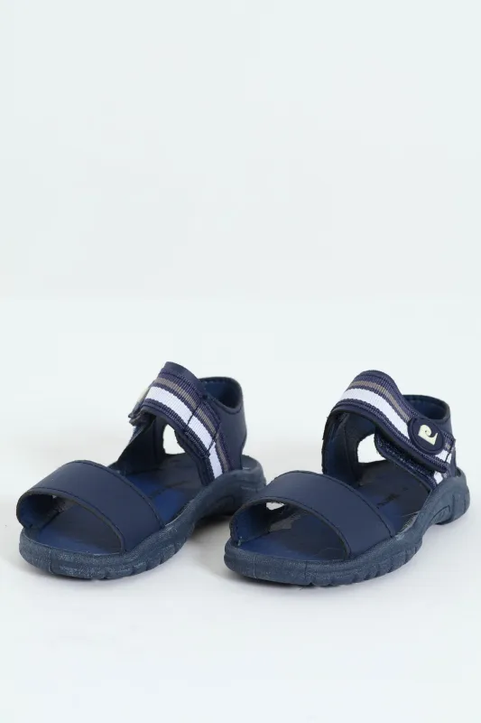 Pre-Boys Jude Open Toe Sandal - Navy sold by Edgars