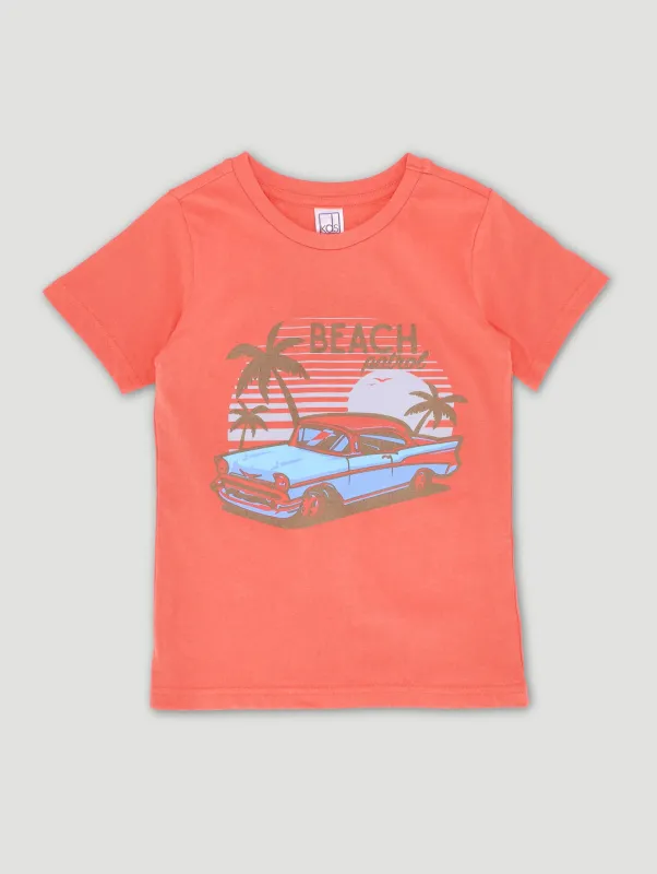 Pre-Boys Beach Buggie Tee -Orange sold by Edgars