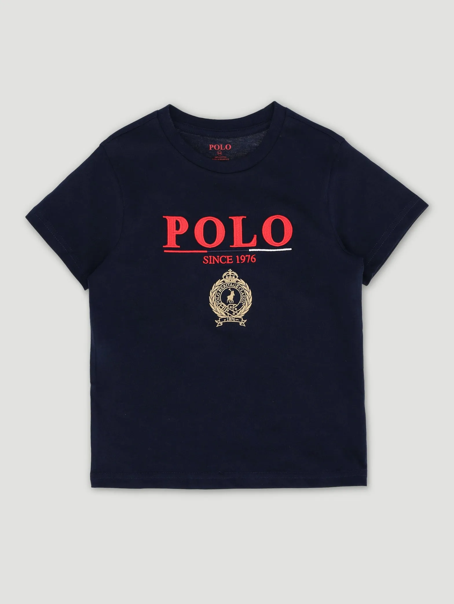 Pre-Boys Logan Crested Tee - Navy sold by Edgars