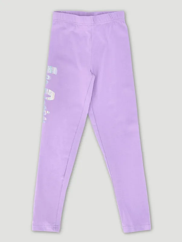 Pre-Girls Yazmeen Leggings - Lilac Pearly sold by Edgars 