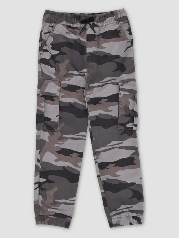 Pre-Boys Twill Jogger - Camo sold by Edgars