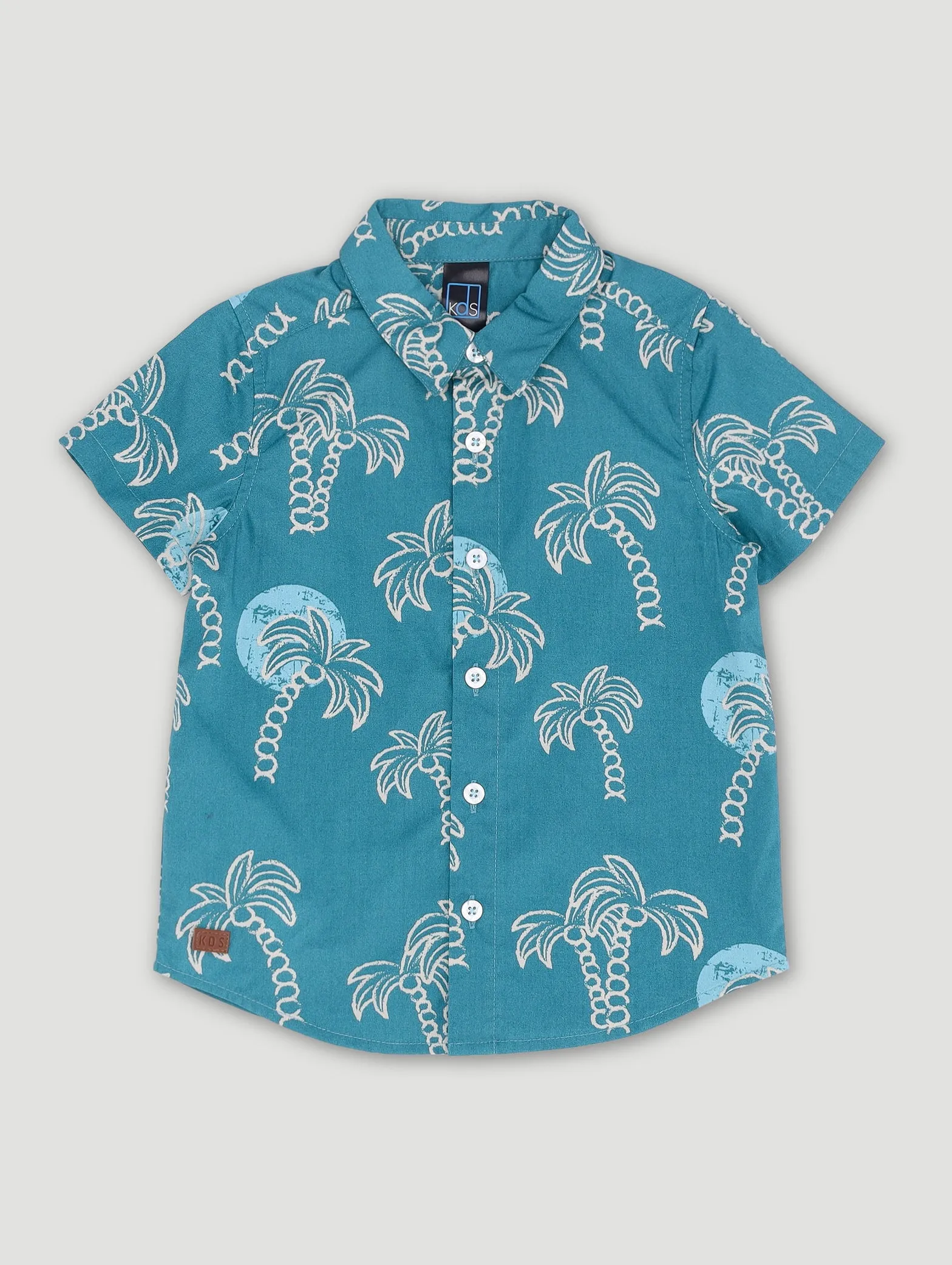 Pre-Boys Palm Tree Woven Shirt - Teal sold by Edgars product image thumbnail 2