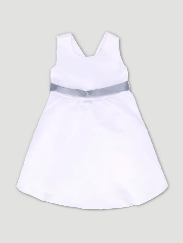 Pre-Girls Satin Graduation Dress - White sold by Edgars