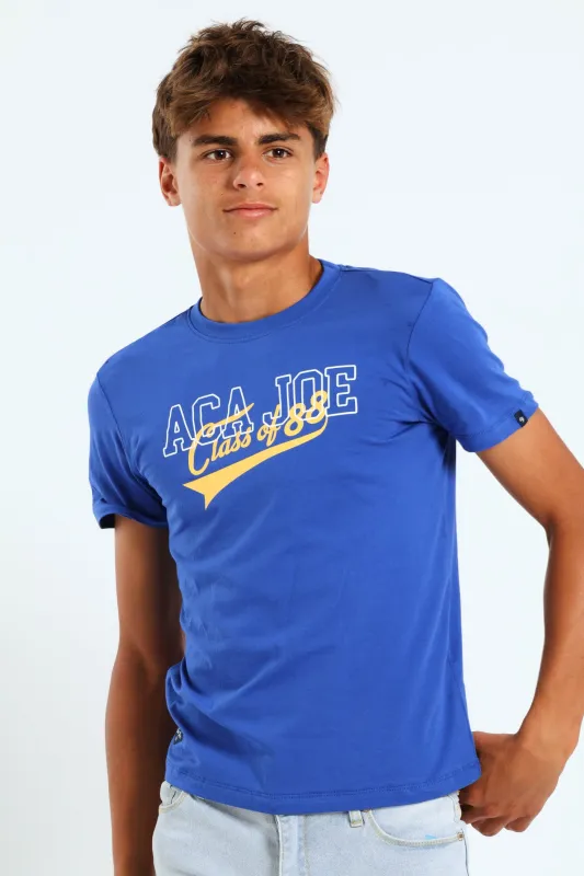 Boys Branded Print Tee - Cobalt sold by Edgars