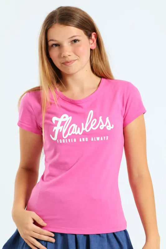 Girls Flawless Tee - Pink sold by Edgars 