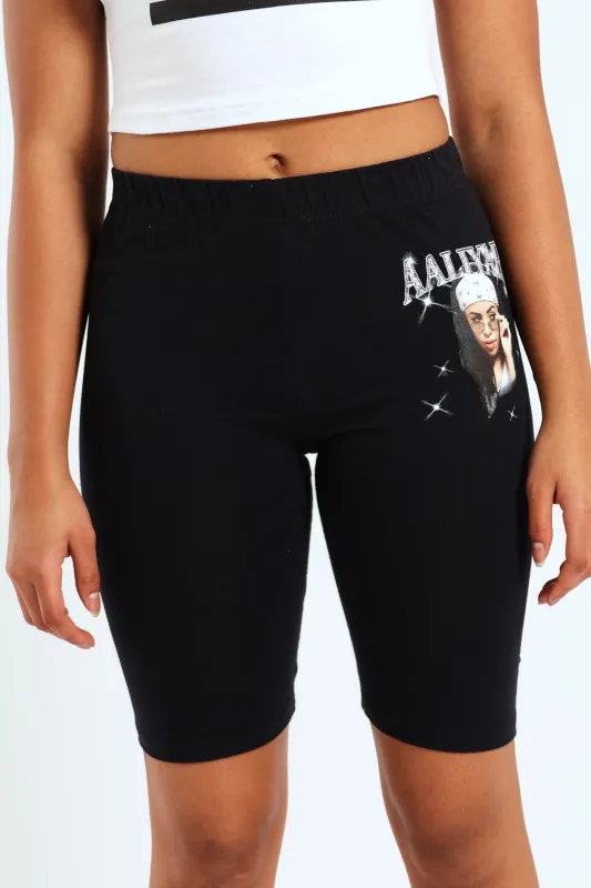 Girls Aaliyah Cycle Shorts - Black sold by Edgars