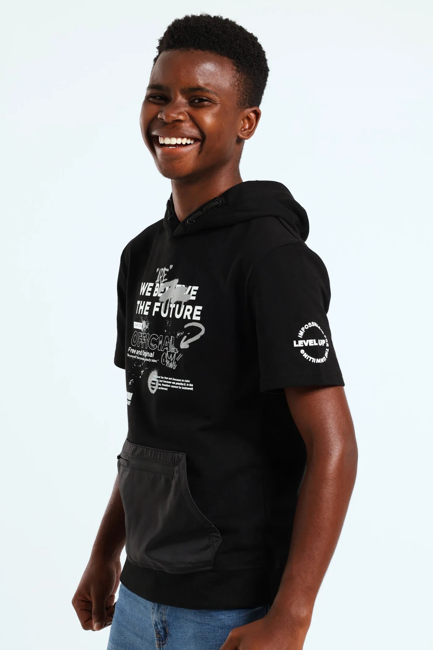 Boys Contrast Pocket Fleece Top - Black sold by Edgars product image thumbnail 2