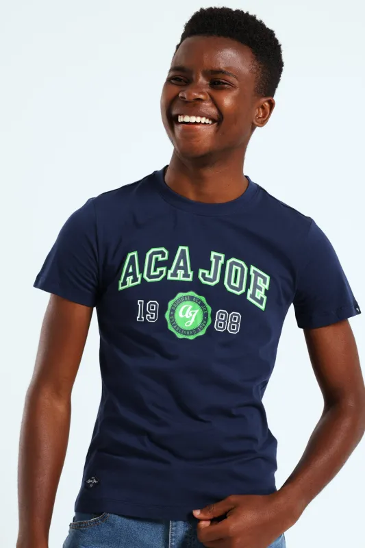 Boys Varsity Print Tee - Navy sold by Edgars