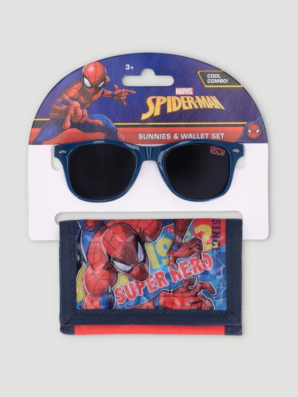 Pre-Boys Spiderman Wallet And Sunnies Set - Red made by Marvel