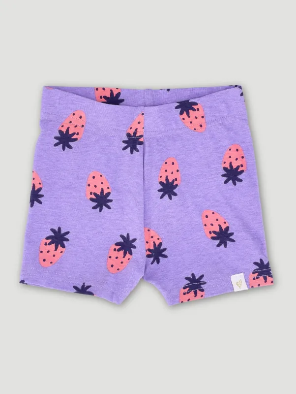 Pre-Girls Strawberry Cycle Shorts - Purple sold by Edgars