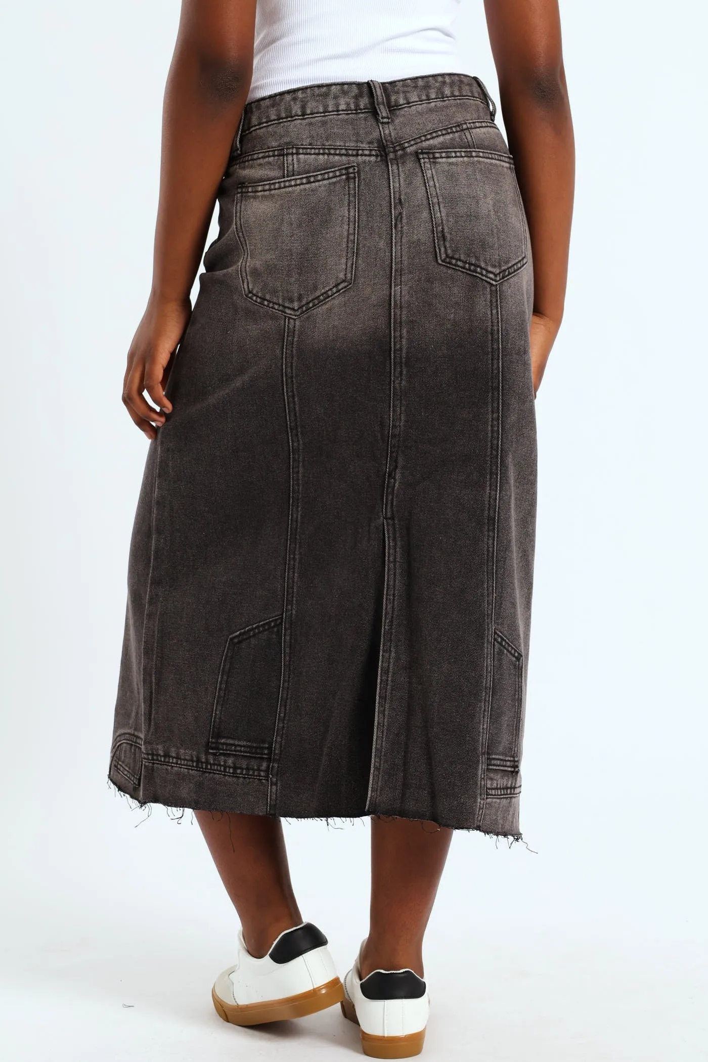 Girls Rigid Midi Denim Skirt - Dark Grey sold by Edgars product image thumbnail 3