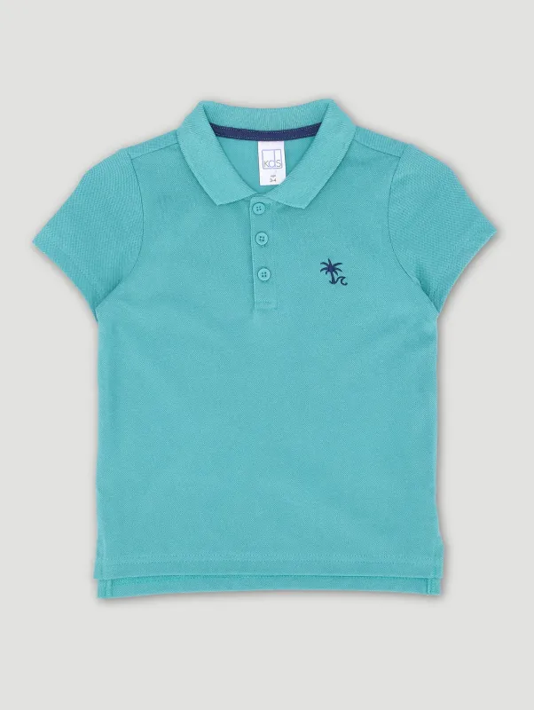 Pre-Boys Embroidered Golfer - Teal sold by Edgars 