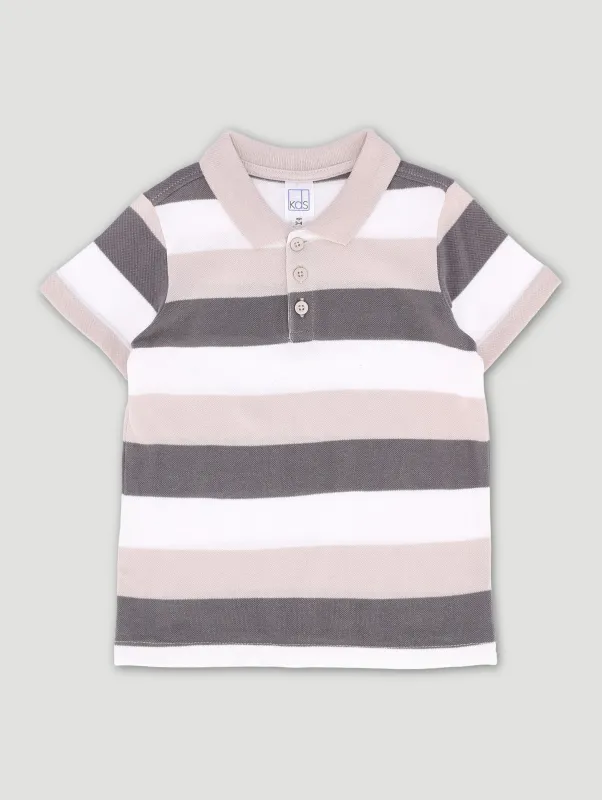 Pre-Boys Stripe Golfer - Stone sold by Edgars