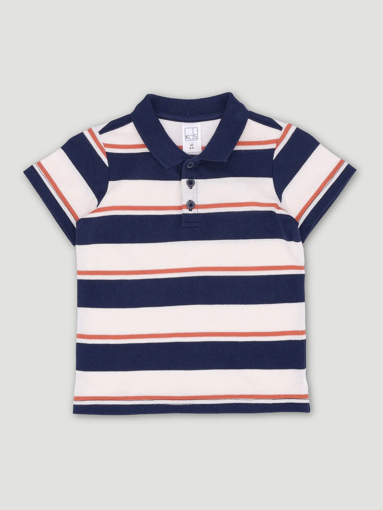 Pre-Boys Stripe Golfer - Navy sold by Edgars