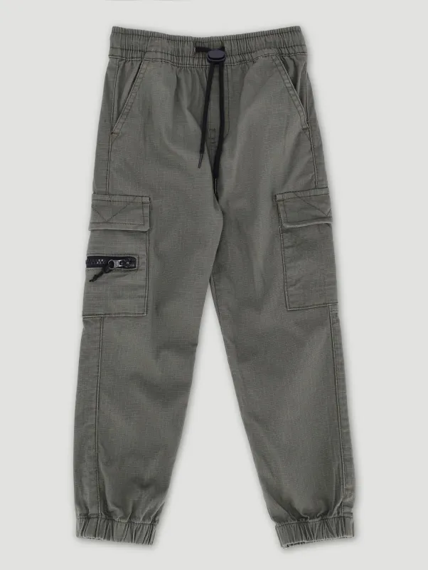 Pre-Boys Ripstop Jogger - Olive sold by Edgars