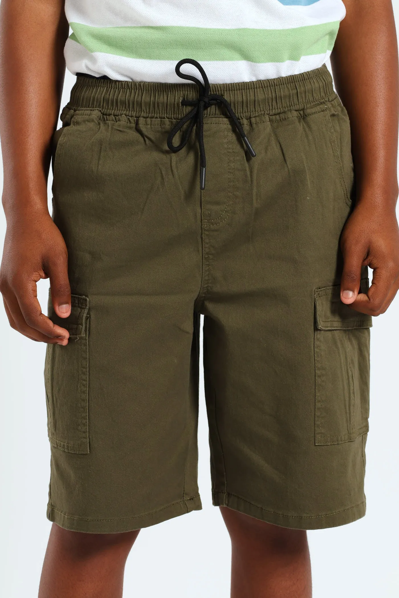 Boys Cargo Shorts - Olive sold by Edgars