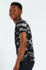 Boys Allover Print Tee - Black sold by Edgars