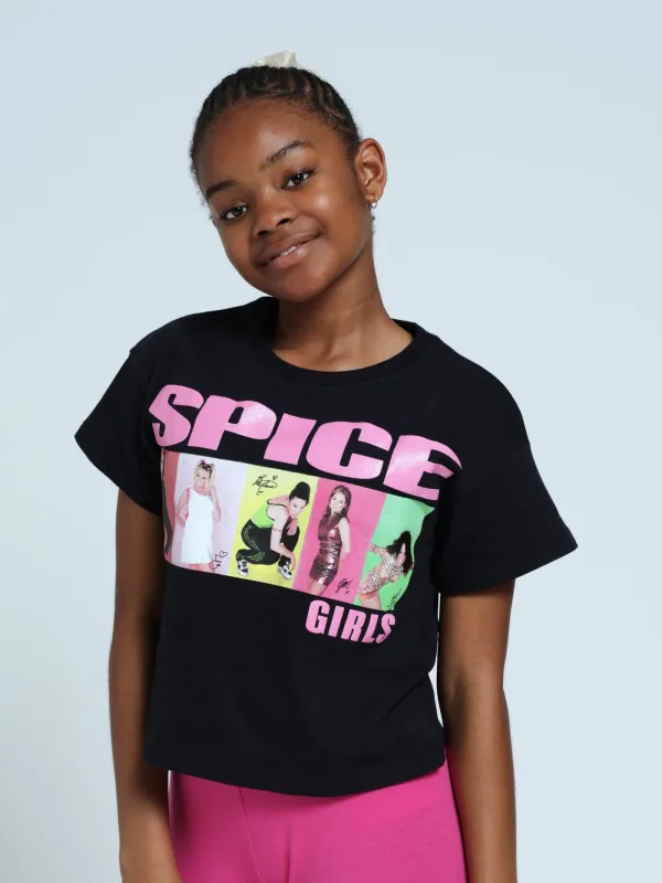Girls Spiced Boxy Tee - Black sold by Edgars