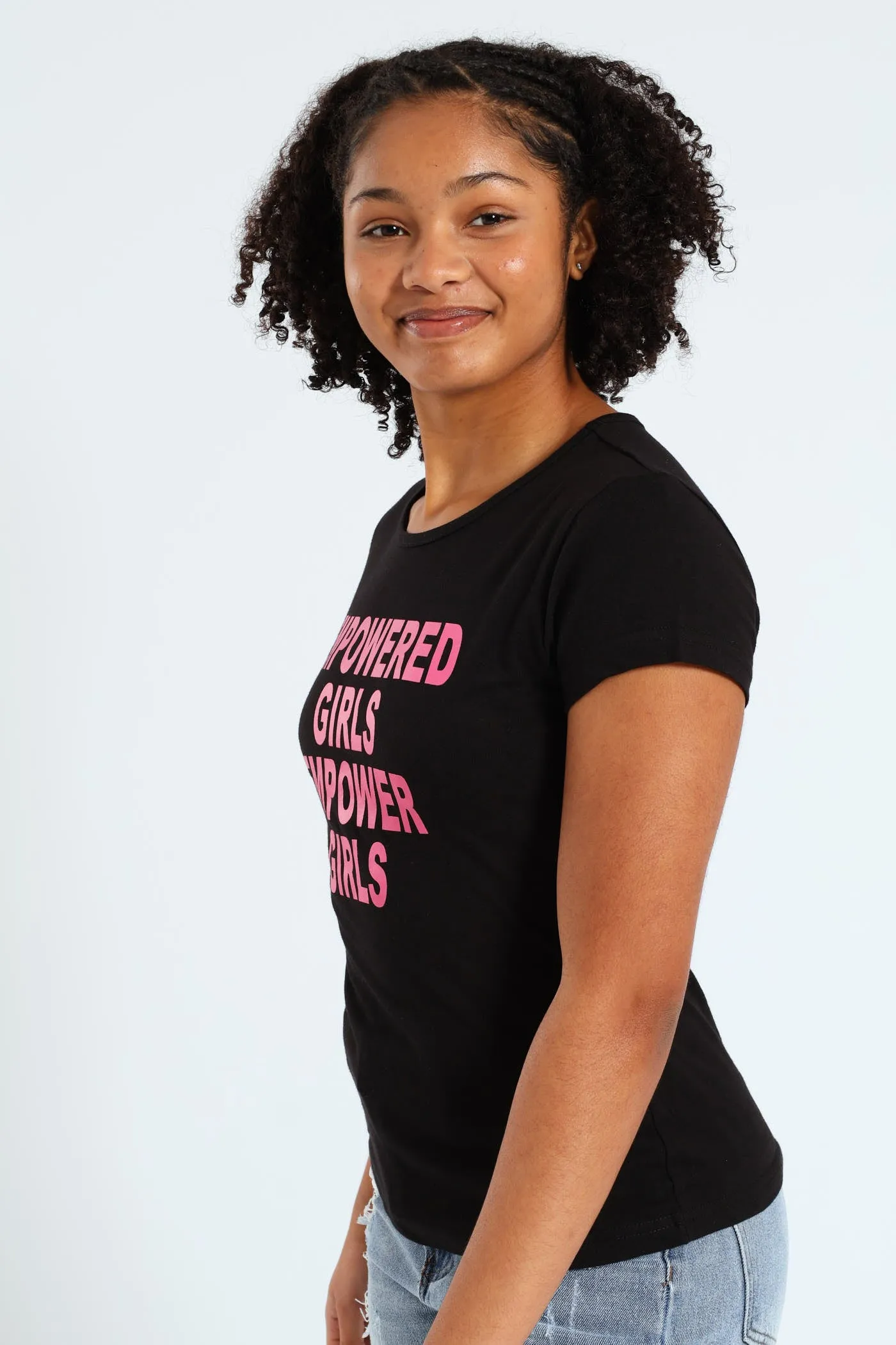 Girls Regular Empowered Tee - Black sold by Edgars product image thumbnail 2