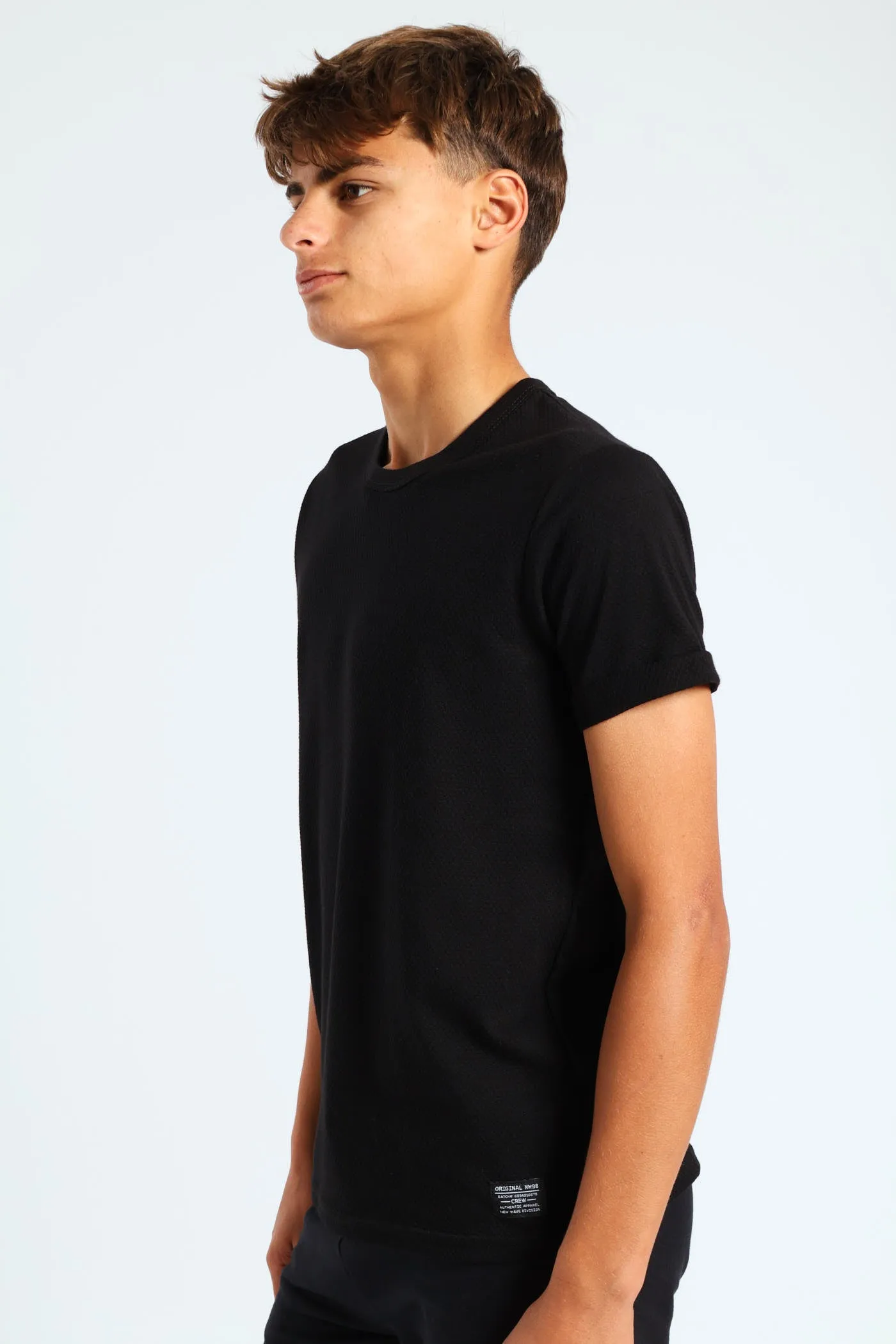 Boys Textured Tee - Black sold by Edgars product image thumbnail 2